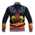Personalized Belgium Iris Day Baseball Jacket Royaume de Belgique Coat Of Arms - Wonder Print Shop