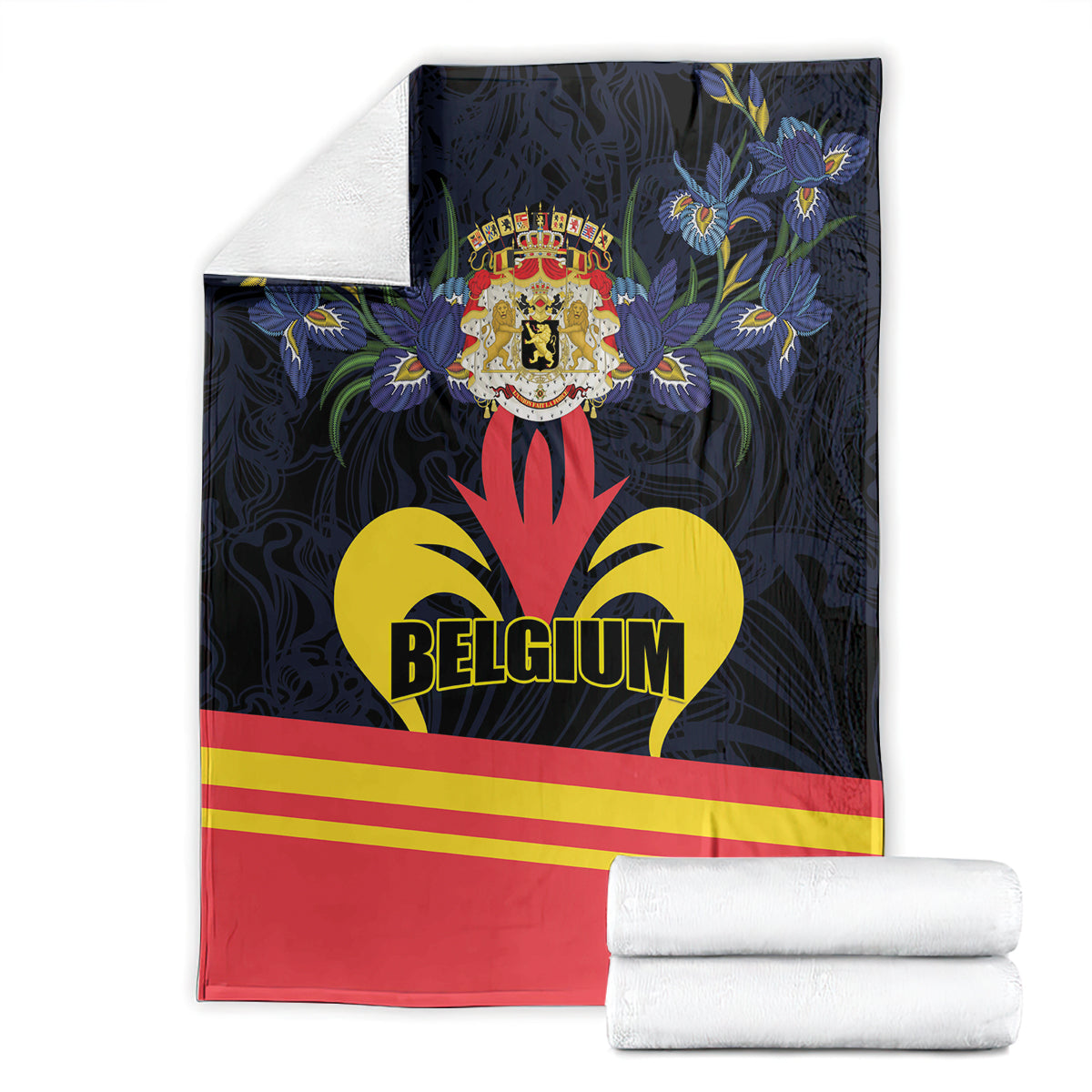 Belgium Iris Day Blanket Royaume de Belgique Coat Of Arms