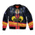 Personalized Belgium Iris Day Bomber Jacket Royaume de Belgique Coat Of Arms - Wonder Print Shop