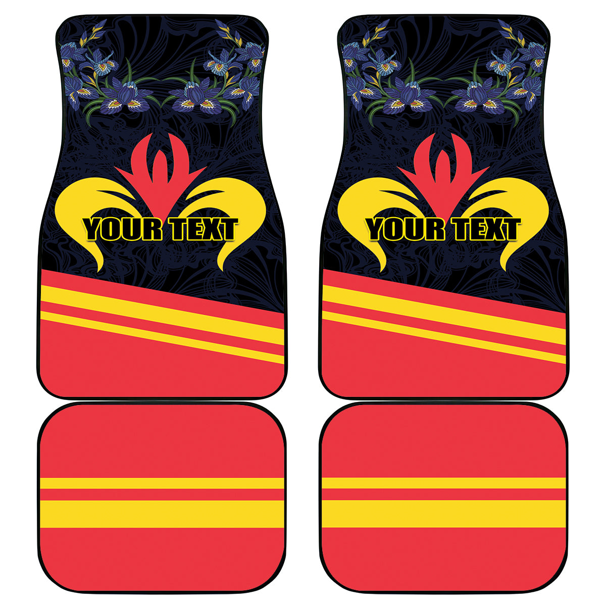 Belgium Iris Day Car Mats Royaume de Belgique Coat Of Arms - Wonder Print Shop