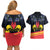 Personalized Belgium Iris Day Couples Matching Off Shoulder Short Dress and Hawaiian Shirt Royaume de Belgique Coat Of Arms - Wonder Print Shop