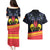 Personalized Belgium Iris Day Couples Matching Puletasi and Hawaiian Shirt Royaume de Belgique Coat Of Arms - Wonder Print Shop