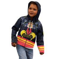 Personalized Belgium Iris Day Kid Hoodie Royaume de Belgique Coat Of Arms - Wonder Print Shop