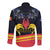 Personalized Belgium Iris Day Long Sleeve Button Shirt Royaume de Belgique Coat Of Arms - Wonder Print Shop