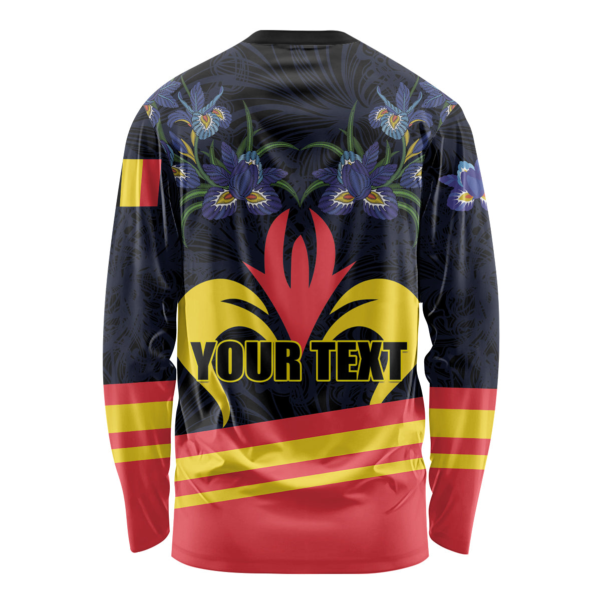 Personalized Belgium Iris Day Long Sleeve Shirt Royaume de Belgique Coat Of Arms - Wonder Print Shop