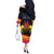 Personalized Belgium Iris Day Off The Shoulder Long Sleeve Dress Royaume de Belgique Coat Of Arms - Wonder Print Shop