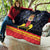 Belgium Iris Day Quilt Royaume de Belgique Coat Of Arms - Wonder Print Shop