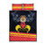 Belgium Iris Day Quilt Bed Set Royaume de Belgique Coat Of Arms - Wonder Print Shop