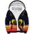 Personalized Belgium Iris Day Sherpa Hoodie Royaume de Belgique Coat Of Arms - Wonder Print Shop