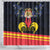 Belgium Iris Day Shower Curtain Royaume de Belgique Coat Of Arms