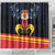 Belgium Iris Day Shower Curtain Royaume de Belgique Coat Of Arms