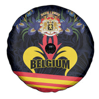 Belgium Iris Day Spare Tire Cover Royaume de Belgique Coat Of Arms - Wonder Print Shop