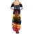 Personalized Belgium Iris Day Summer Maxi Dress Royaume de Belgique Coat Of Arms - Wonder Print Shop