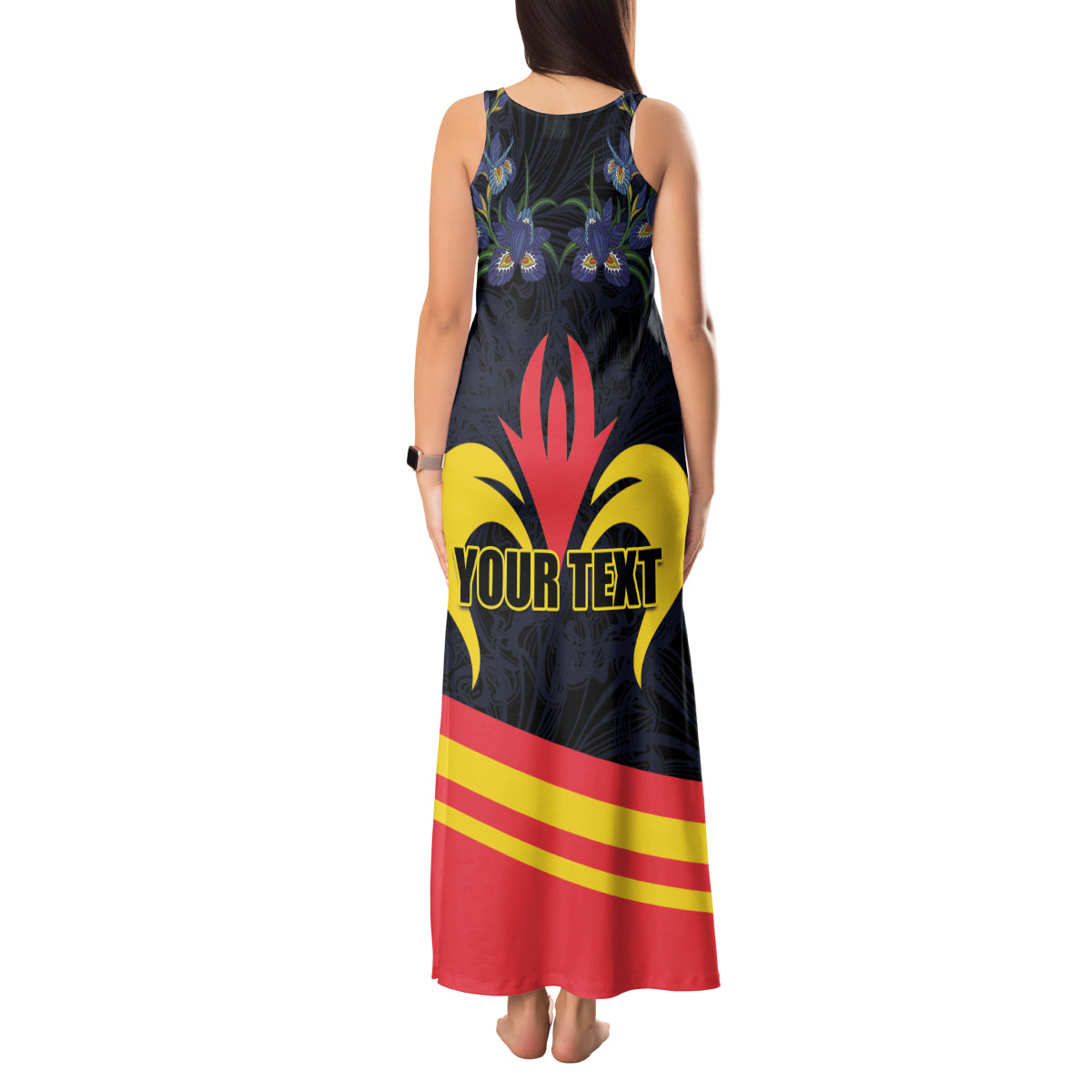 Personalized Belgium Iris Day Tank Maxi Dress Royaume de Belgique Coat Of Arms - Wonder Print Shop