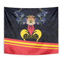Belgium Iris Day Tapestry Royaume de Belgique Coat Of Arms - Wonder Print Shop