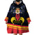 Personalized Belgium Iris Day Wearable Blanket Hoodie Royaume de Belgique Coat Of Arms