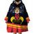 Personalized Belgium Iris Day Wearable Blanket Hoodie Royaume de Belgique Coat Of Arms - Wonder Print Shop