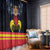 Belgium Iris Day Window Curtain Royaume de Belgique Coat Of Arms - Wonder Print Shop