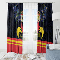 Belgium Iris Day Window Curtain Royaume de Belgique Coat Of Arms - Wonder Print Shop
