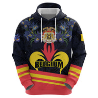Personalized Belgium Iris Day Zip Hoodie Royaume de Belgique Coat Of Arms - Wonder Print Shop