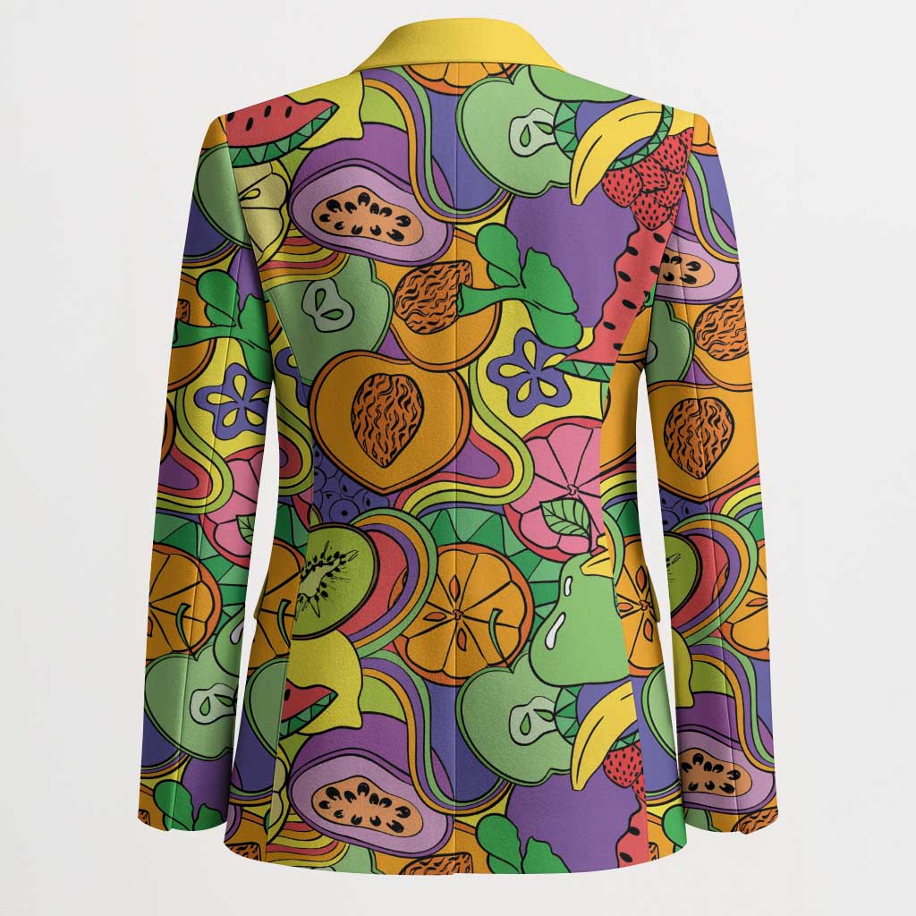 Hawaii Fruits Hippie Style Blazer Vibrant Colorful