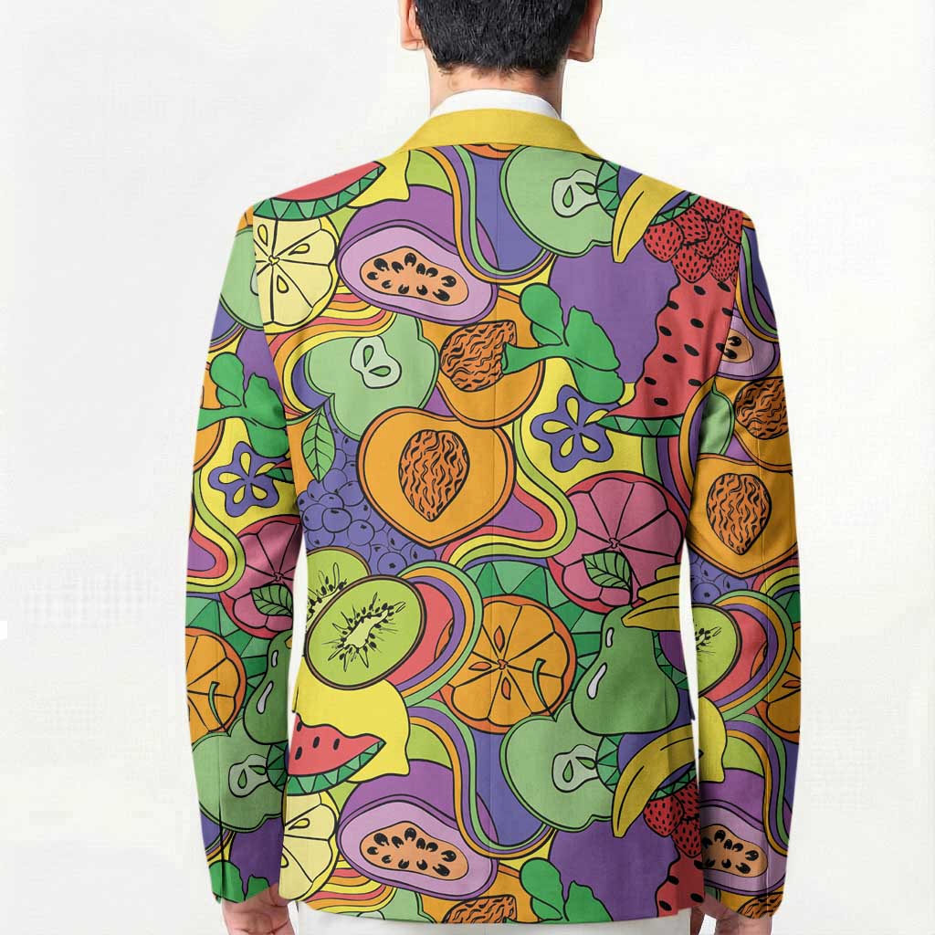 Hawaii Fruits Hippie Style Blazer Vibrant Colorful