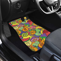 Hawaii Fruits Hippie Style Car Mats Vibrant Colorful