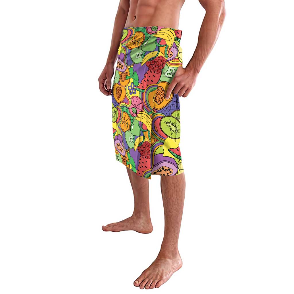 Hawaii Fruits Hippie Style Lavalava Vibrant Colorful