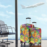 Hawaii Fruits Hippie Style Luggage Cover Vibrant Colorful