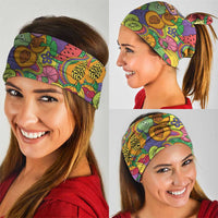 Hawaii Fruits Hippie Style Neck Gaiter Vibrant Colorful