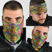 Hawaii Fruits Hippie Style Neck Gaiter Vibrant Colorful