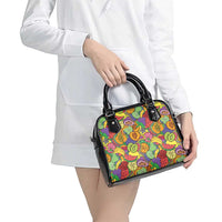 Hawaii Fruits Hippie Style Shoulder Handbag Vibrant Colorful