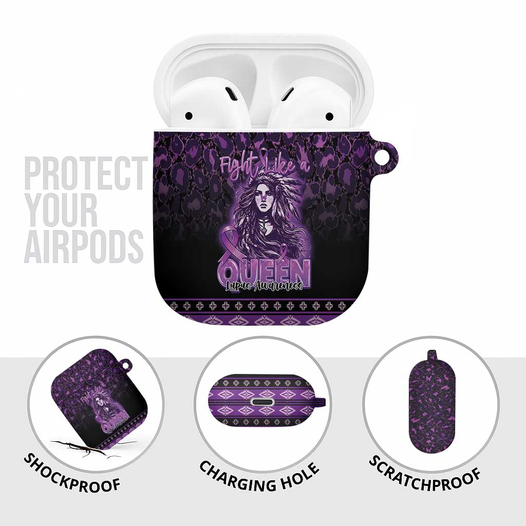 Native American Lupus Girl AirPods Case Fight Like a Queen