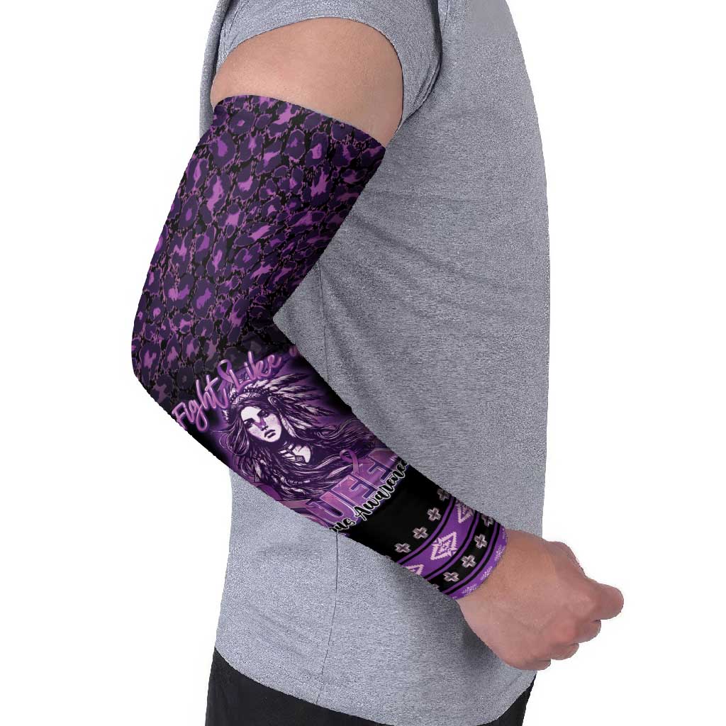 Personalized Native American Lupus Girl Arm Sleeves Fight Like a Queen