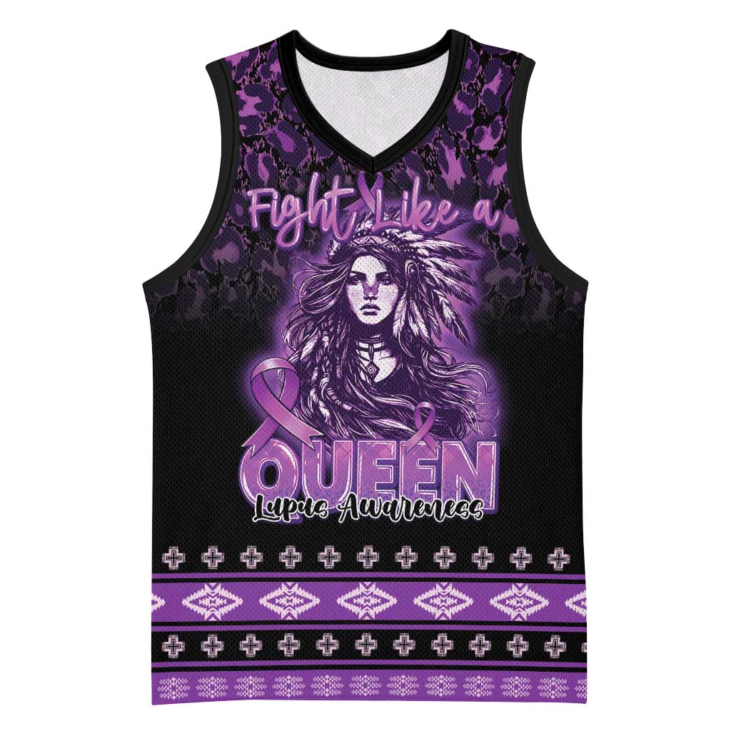 Personalized Native American Lupus Girl Basketball Jersey Fight Like a Queen