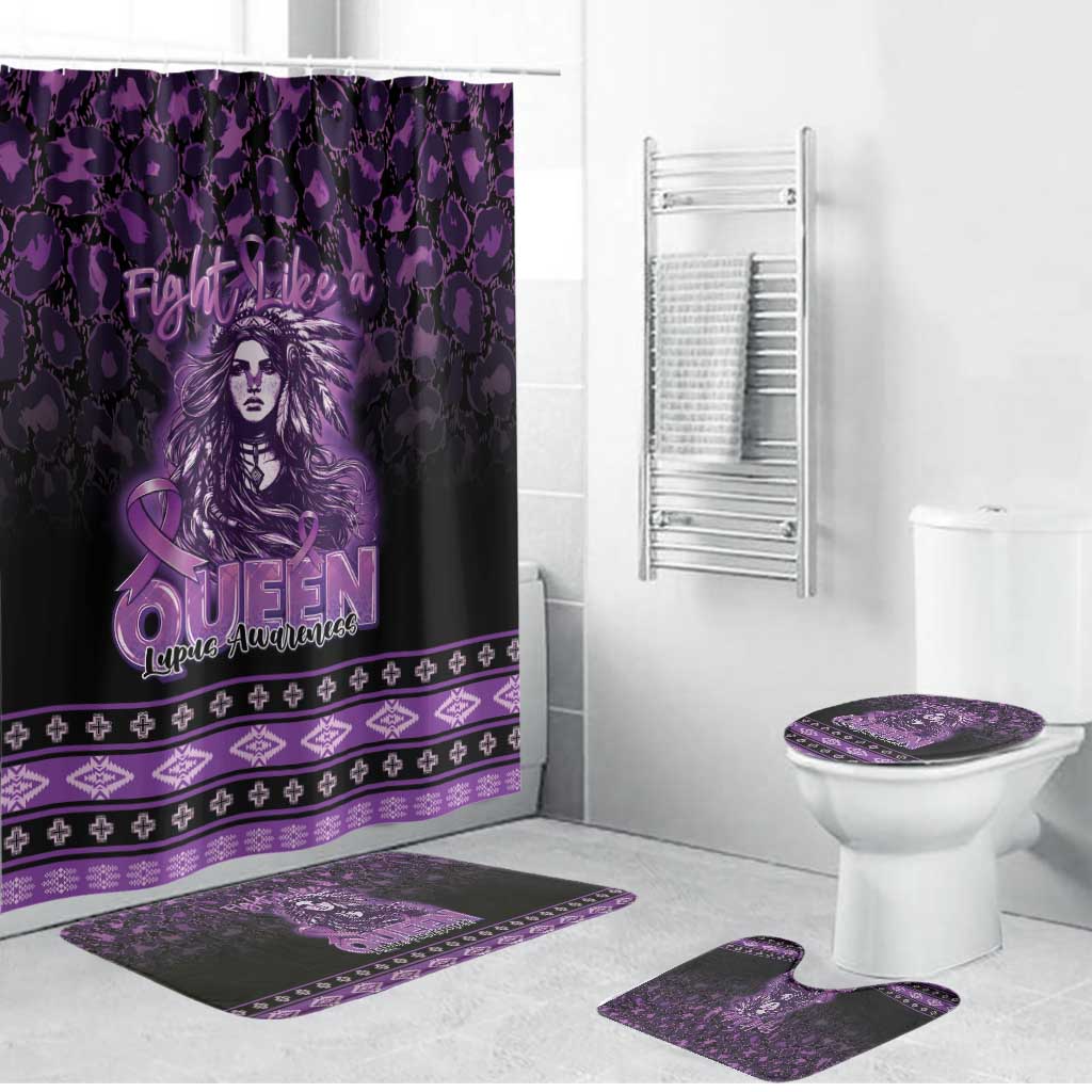 Native American Lupus Girl Bathroom Set Fight Like a Queen