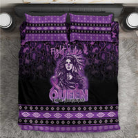 Native American Lupus Girl Bedding Set Fight Like a Queen
