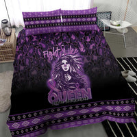 Native American Lupus Girl Bedding Set Fight Like a Queen