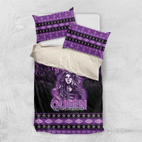 Native American Lupus Girl Bedding Set Fight Like a Queen