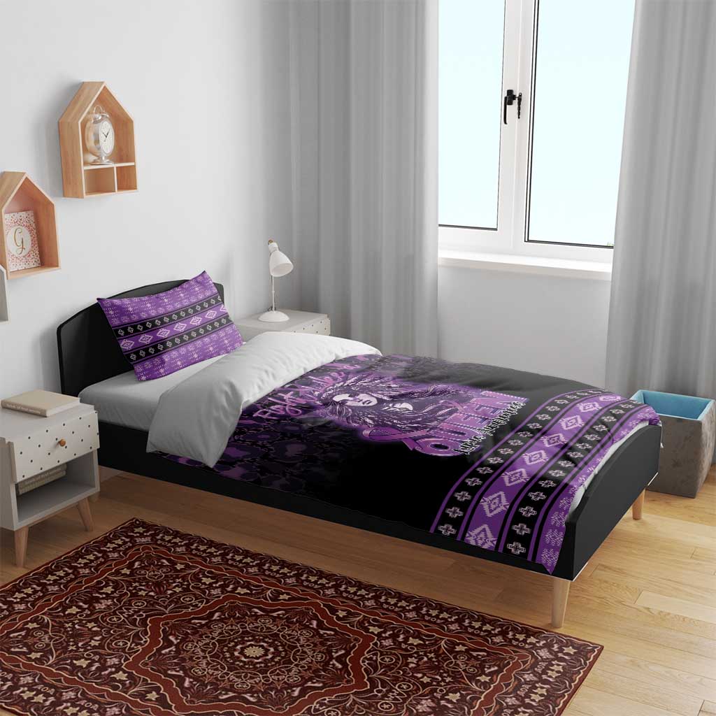 Native American Lupus Girl Bedding Set Fight Like a Queen