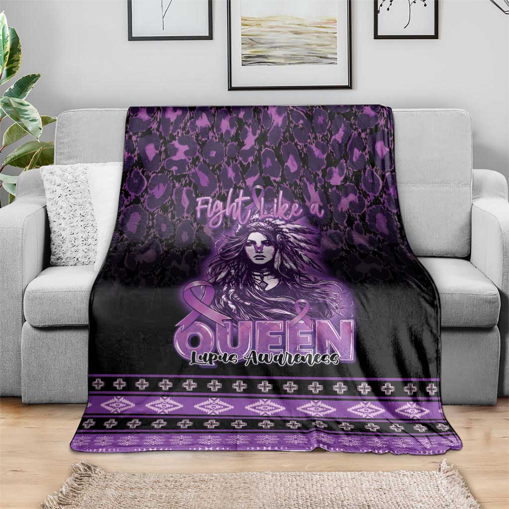 Native American Lupus Girl Blanket Fight Like a Queen