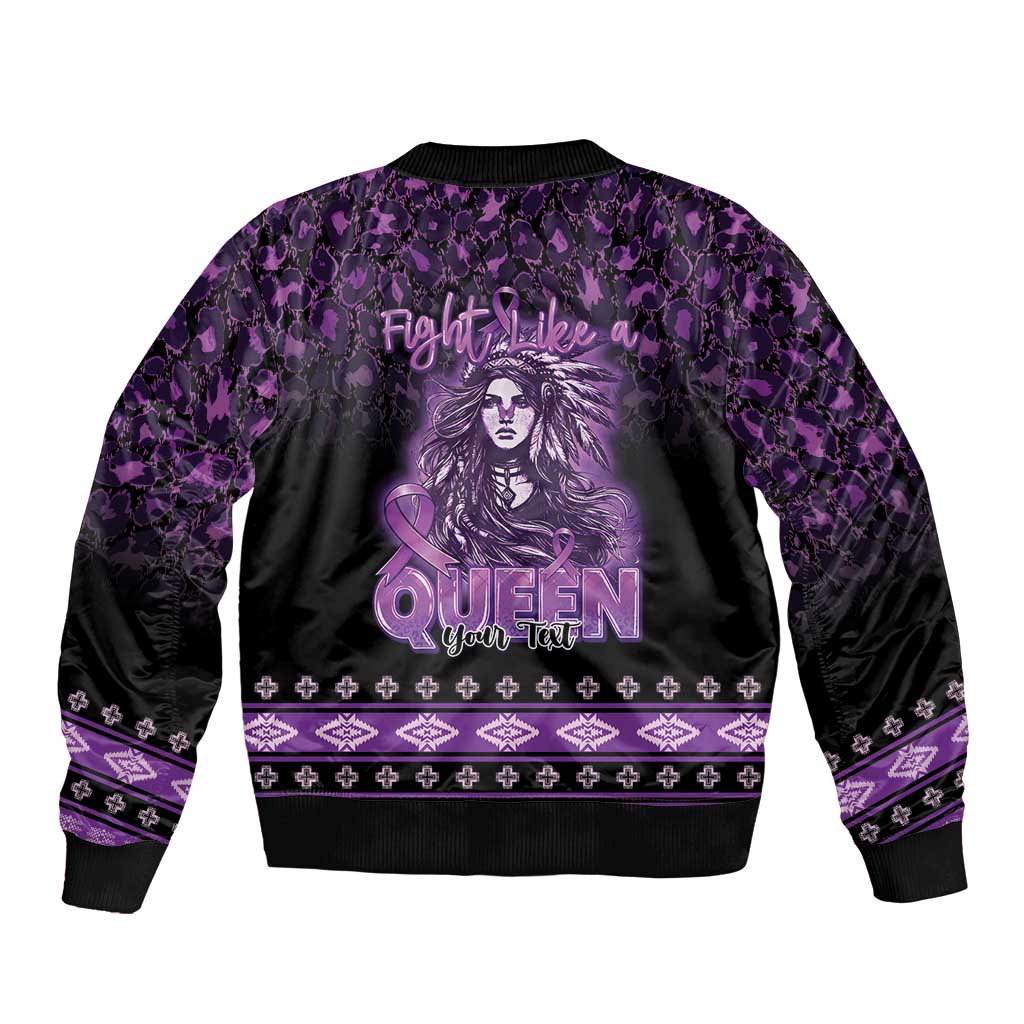 Personalized Native American Lupus Girl Bomber Jacket Fight Like a Queen