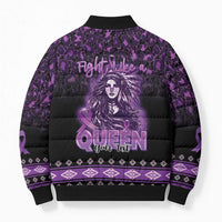 Personalized Native American Lupus Girl Bomber Puffer Jacket Fight Like a Queen