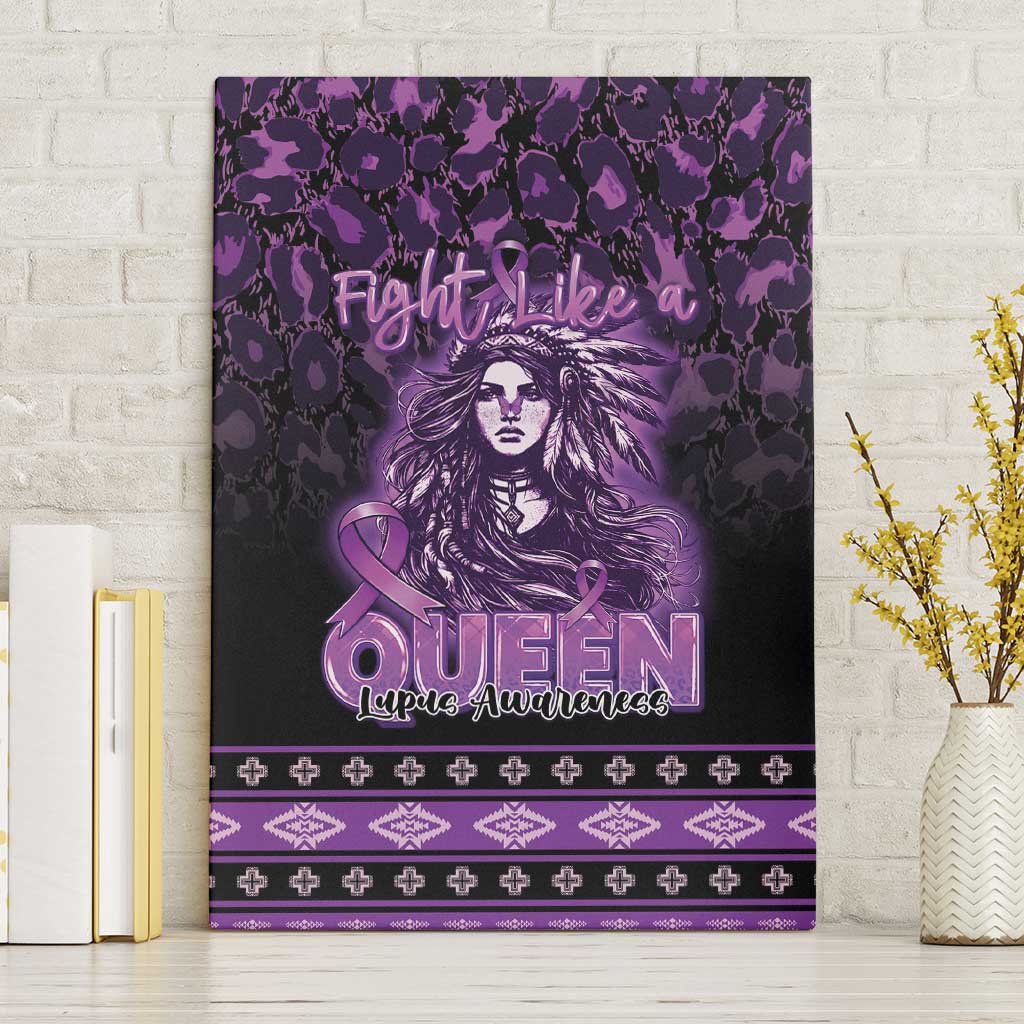 Native American Lupus Girl Canvas Wall Art Fight Like a Queen