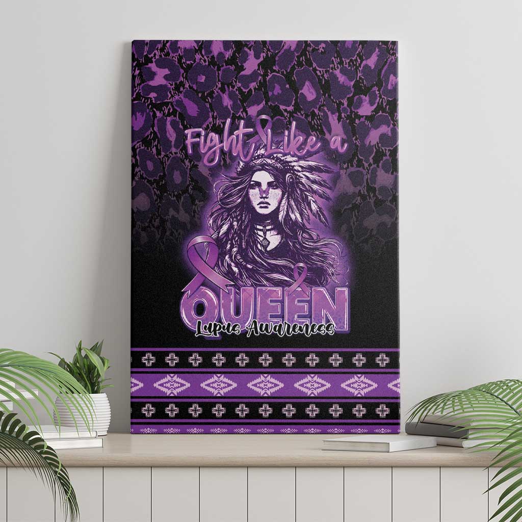 Native American Lupus Girl Canvas Wall Art Fight Like a Queen