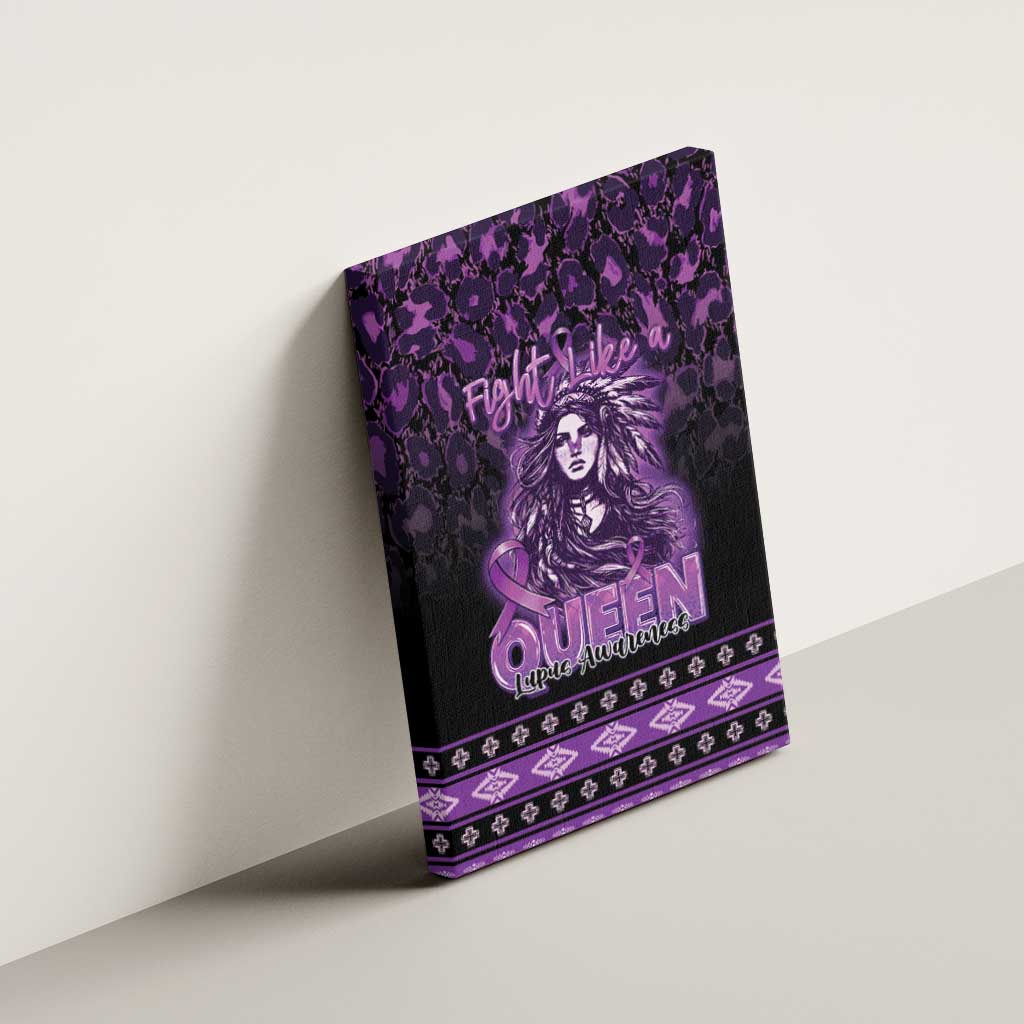Native American Lupus Girl Canvas Wall Art Fight Like a Queen