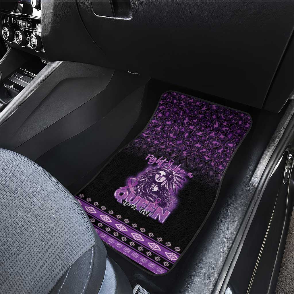Personalized Native American Lupus Girl Car Mats Fight Like a Queen