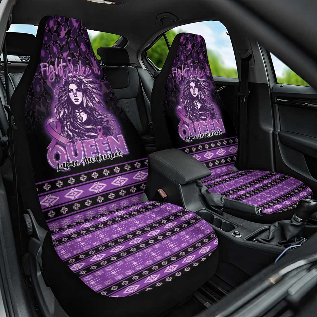 Native American Lupus Girl Car Seat Cover Fight Like a Queen