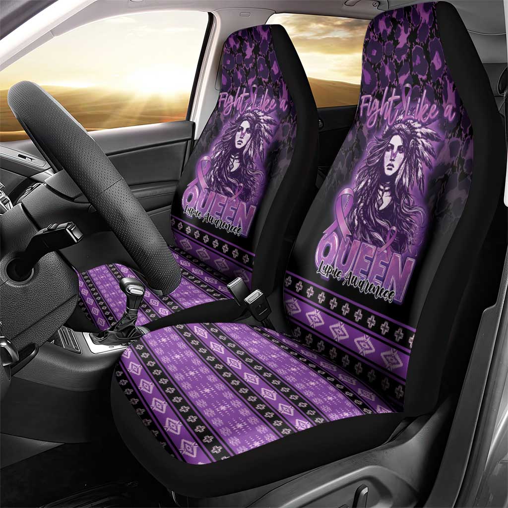 Native American Lupus Girl Car Seat Cover Fight Like a Queen