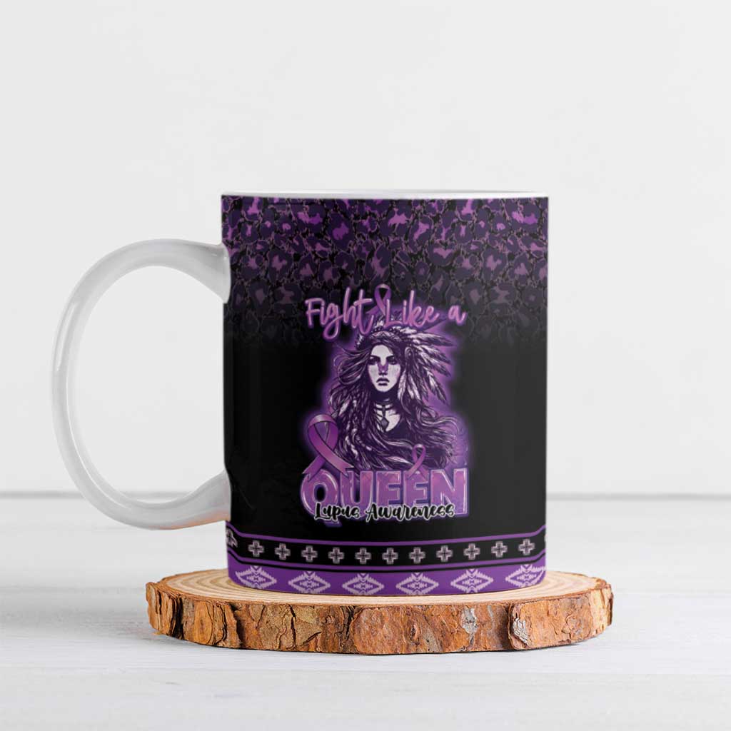 Personalized Native American Lupus Girl Ceramic Mug Fight Like a Queen